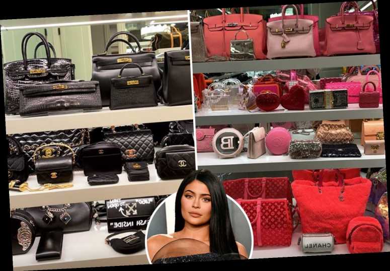 Kylie Jenner shows off dozens of her designer handbags and Stormi’s ...