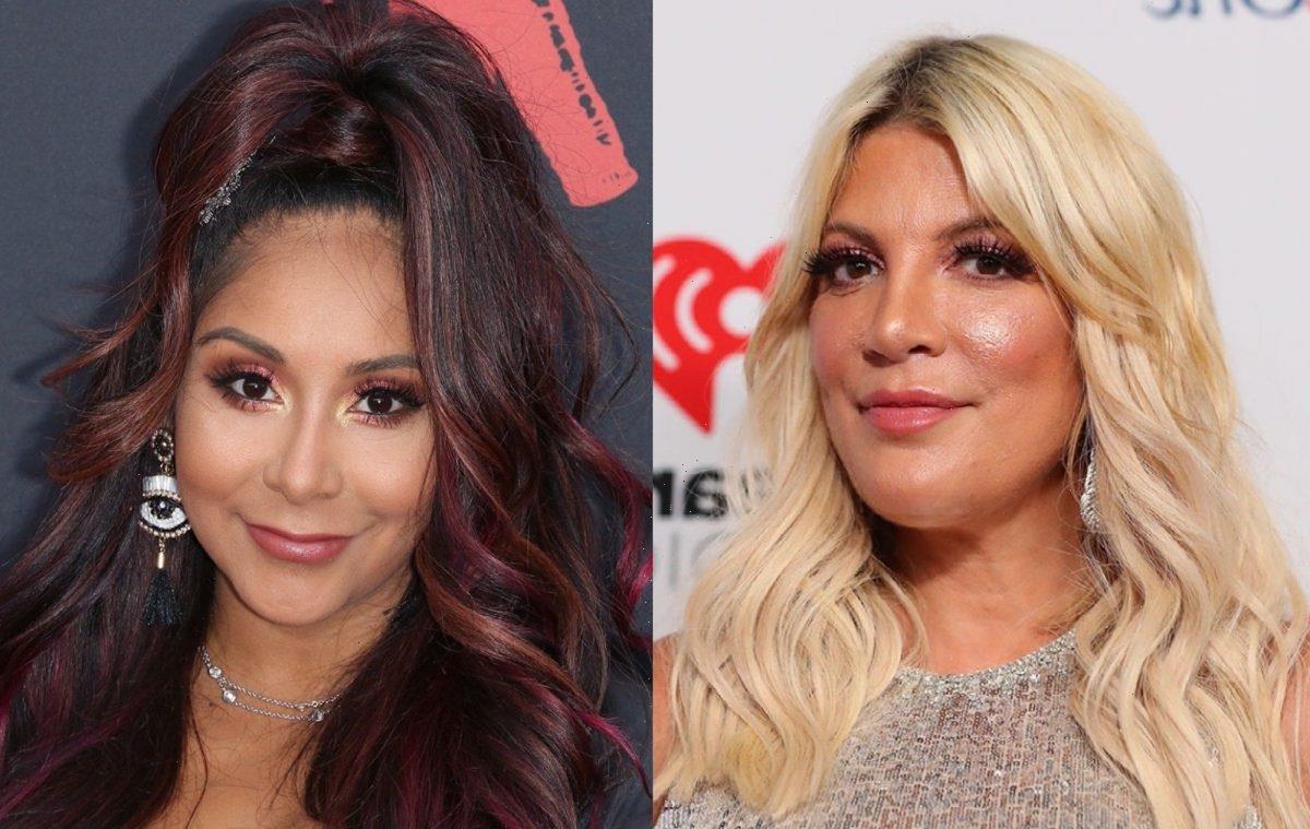 Messyness Tori Spelling Talks About Working With Nicole Snooki Polizzi Totally Not What I Expected Showcelnews Com