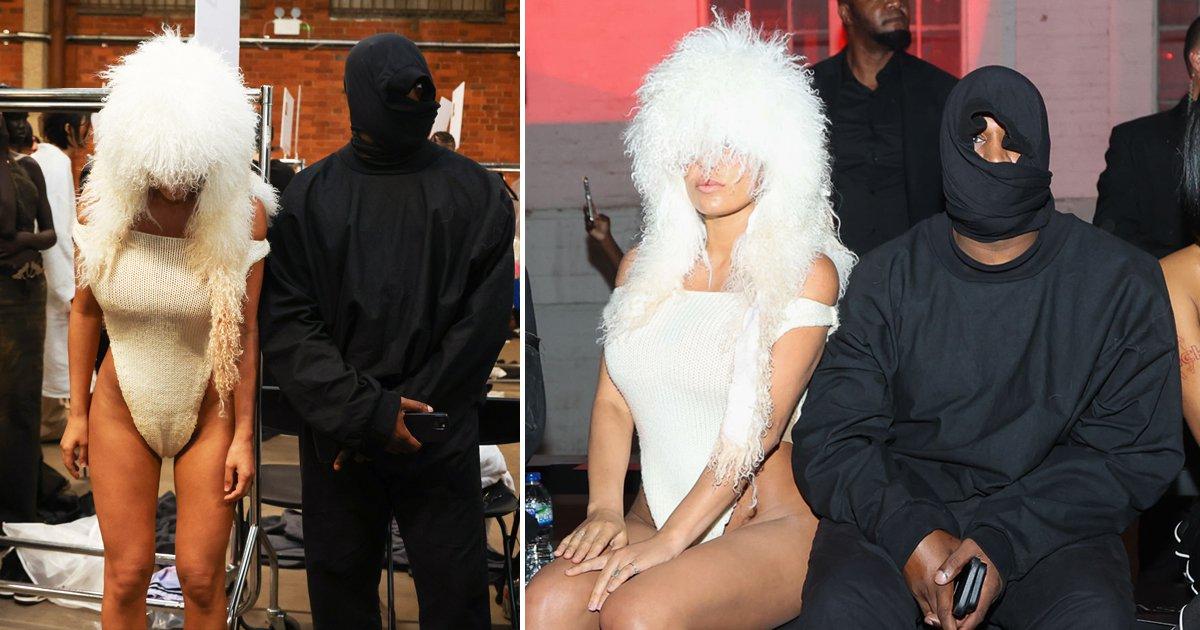 Kanye West Covers Every Inch Of His Body While Wife Wears Giant Bizarre Wig 6083